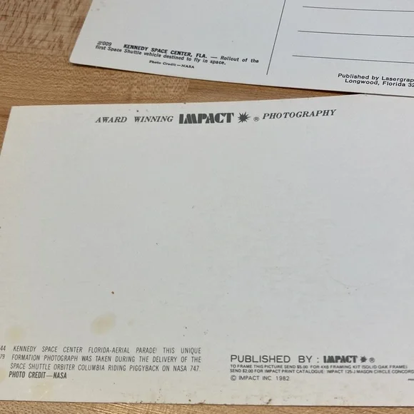 10 VINTAGE NASA POSTCARDS: KENNEDY SPACE CENTER FLORIDA.  PLUS BONUS!! - Picture 12 of 12
